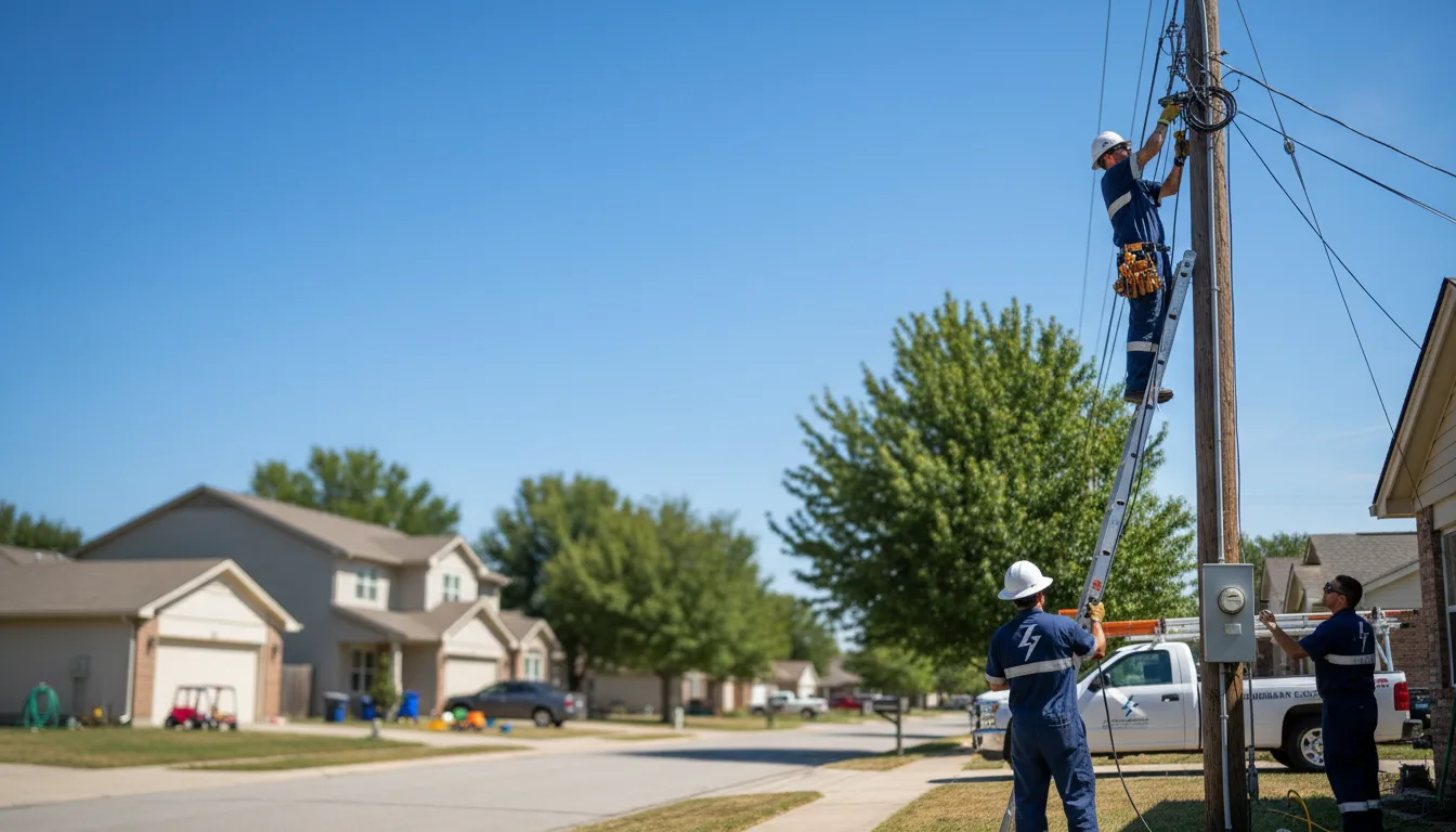 Residential electrician providing installation services in Wynnewood, OK